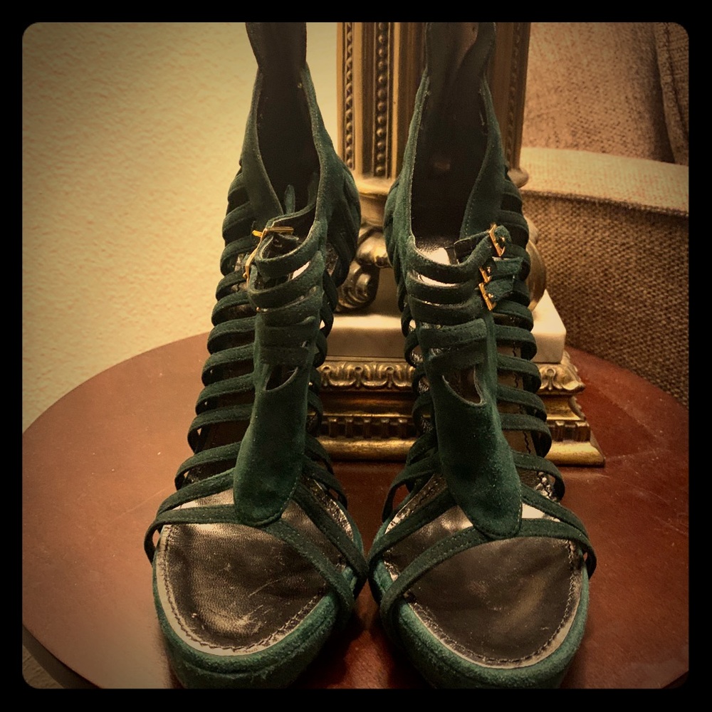 Italian made suede heels